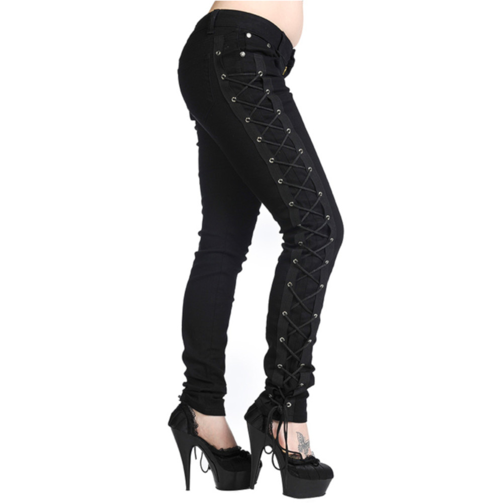 Banned - CORSET STYLE Pantalon coupe slim - Noir